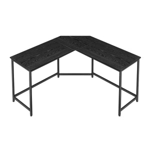 Bureau d’angle noir industriel compact