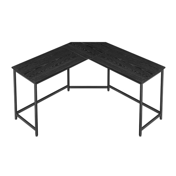 Bureau d’angle noir industriel compact