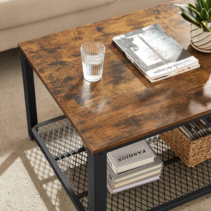 Table basse industrielle bois métal