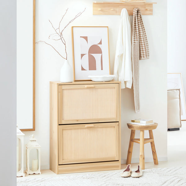 Meuble à chaussures naturel bambou