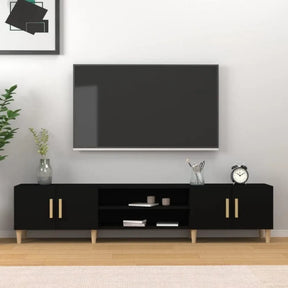 Meuble TV moderne noir 180 cm