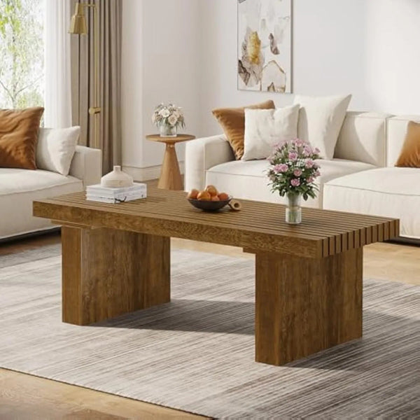 Table basse rectangulaire bois design