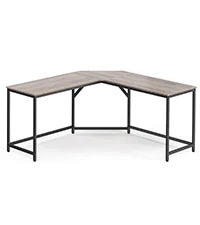 Bureau d’angle noir industriel compact