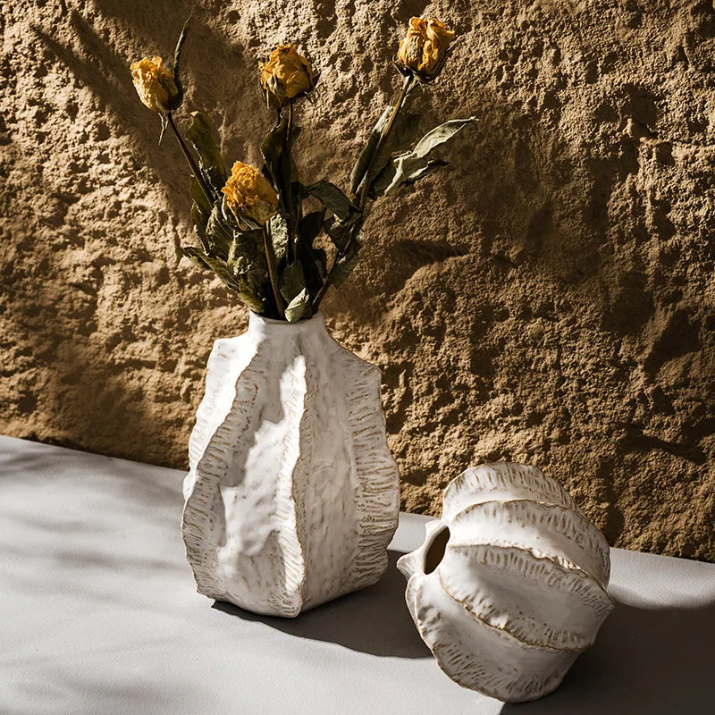 Vase décoratif céramique wabi-sabi