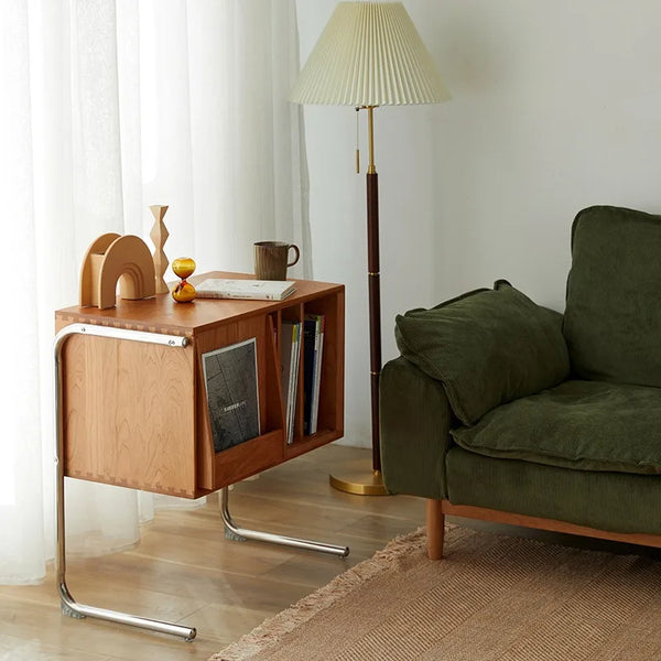 Table d’appoint bois massif style rétro