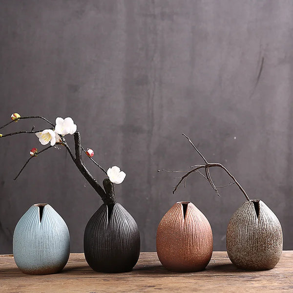 Vase terracotta japonais imitation pierre