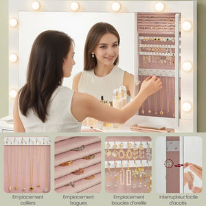 Coiffeuse blanche éclairage intégré design