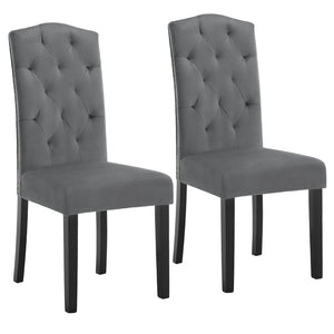 Chaises de salle à manger capitonnées velours