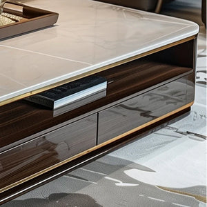 Table basse rectangulaire marbre luxe