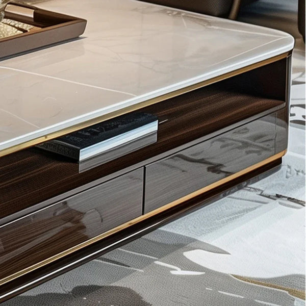 Table basse rectangulaire marbre luxe