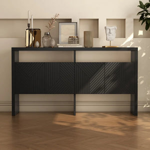 Buffet contemporain noir mat