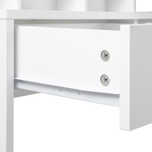 Coiffeuse blanche miroir LED moderne