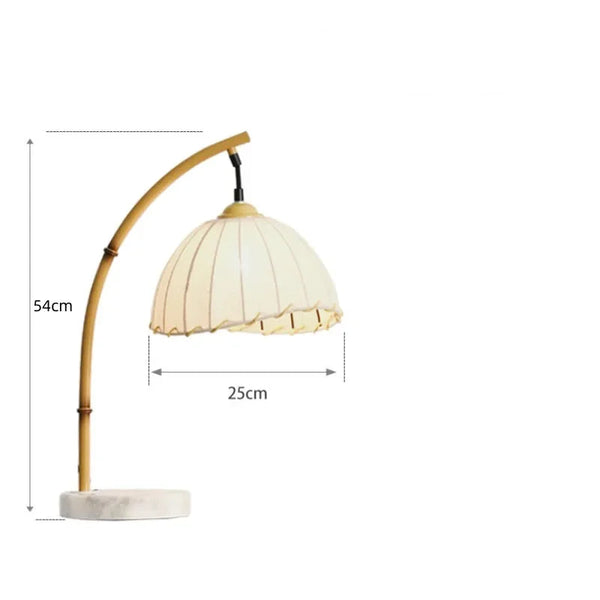 Lampadaire bambou vintage wabi-sabi