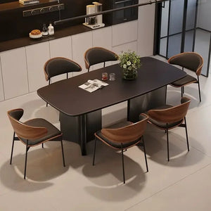 Chaise design cuir et bois nordique