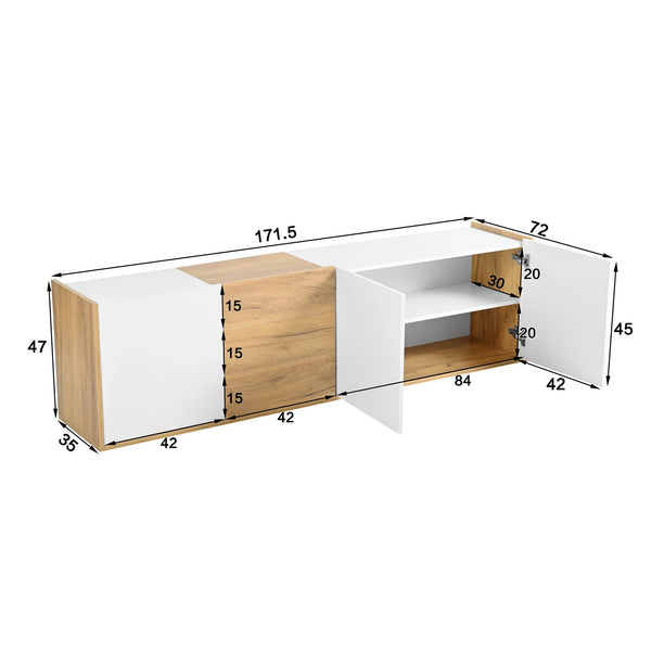 Meuble TV blanc bois design