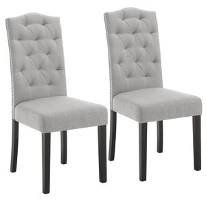 Chaises de salle à manger capitonnées velours