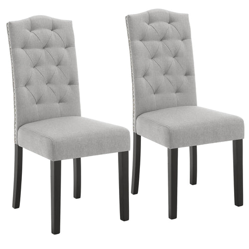Chaises de salle à manger capitonnées velours