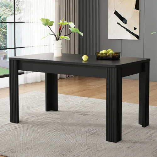 Table à manger noire contemporaine