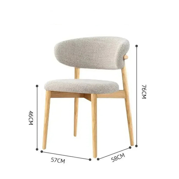 Chaise moderne scandinave bois et lin