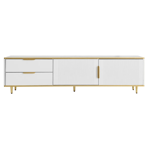 Meuble TV design blanc laqué
