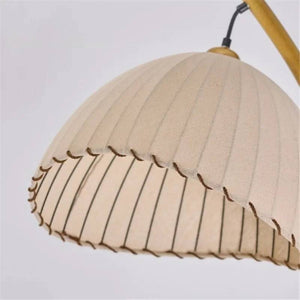 Lampadaire bambou vintage wabi-sabi