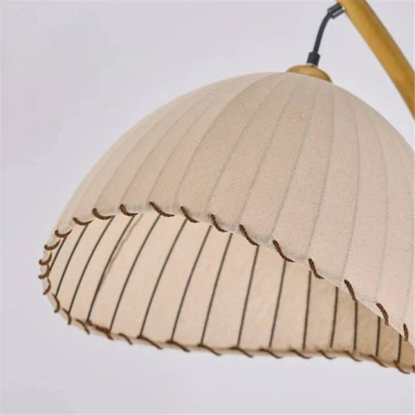 Lampadaire bambou vintage wabi-sabi
