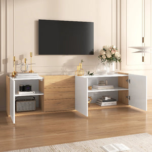 Meuble TV blanc bois design