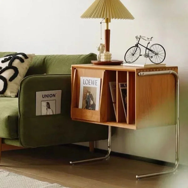 Table d’appoint bois massif style rétro