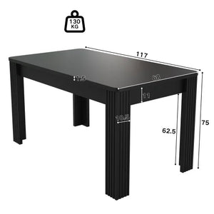 Table à manger noire contemporaine