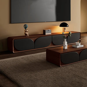 Meuble TV design bois foncé