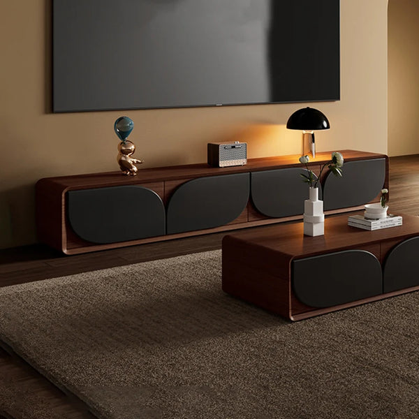 Meuble TV design bois foncé