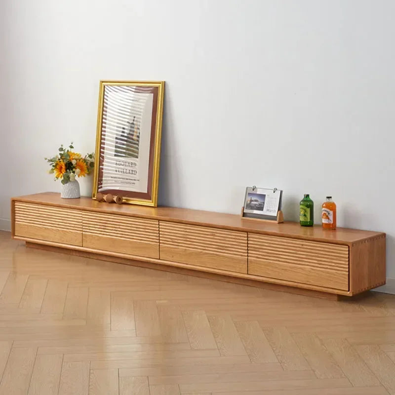 Meuble TV bas bois cerisier