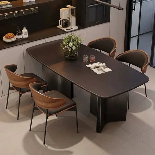 Chaise design cuir et bois nordique
