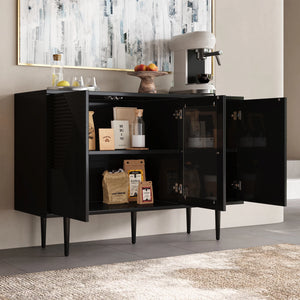 Buffet bas noir moderne
