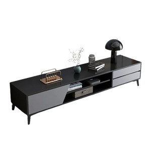 Meuble TV moderne bois et noir