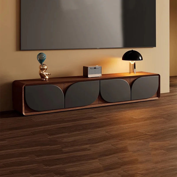 Meuble TV design bois foncé