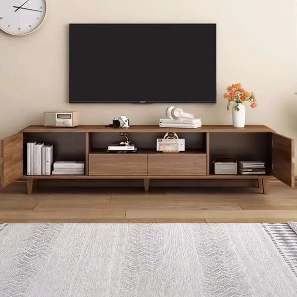 Meuble TV rétro moderne noyer