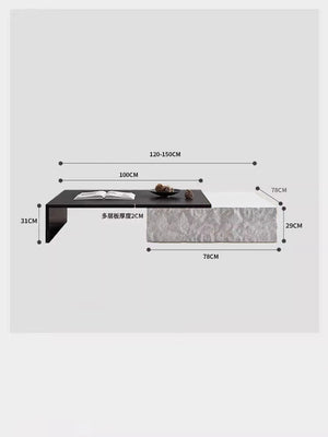 Table basse rectangulaire moderne luxe