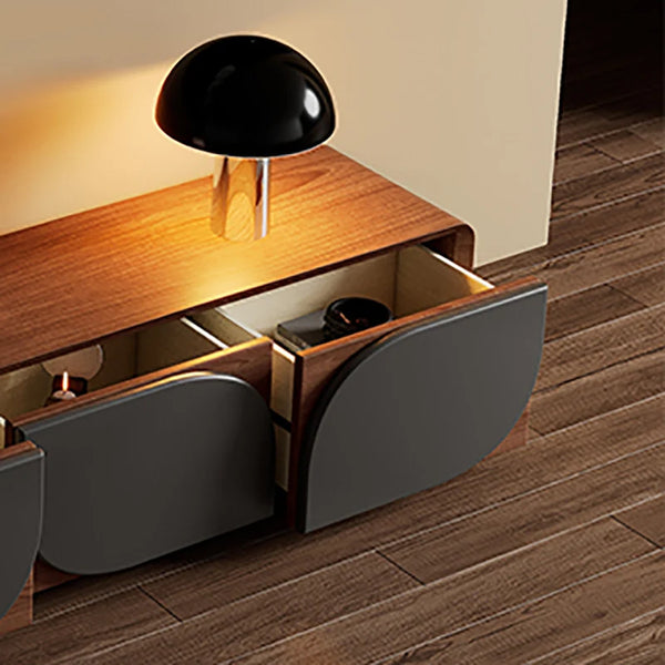 Meuble TV design bois foncé
