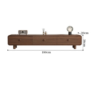 Meuble TV bois design arrondi