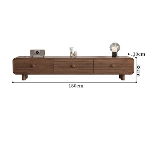 Meuble TV bois design arrondi