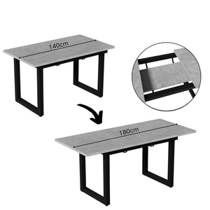 Table à manger extensible industrielle