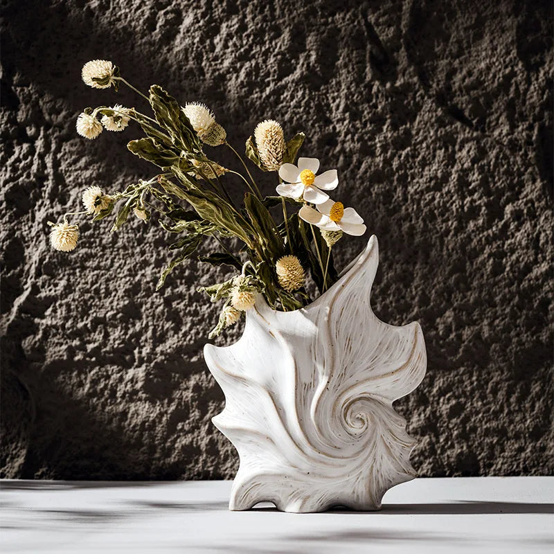 Vase coquillage céramique design moderne