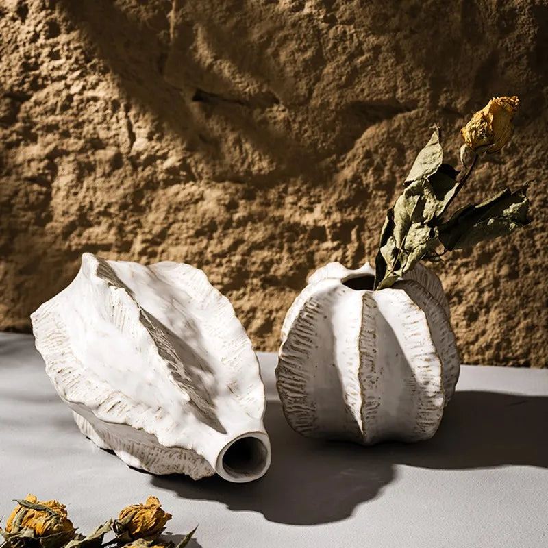 Vase décoratif céramique wabi-sabi