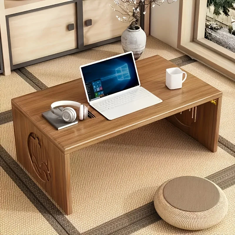 Table basse japonaise bambou pliable