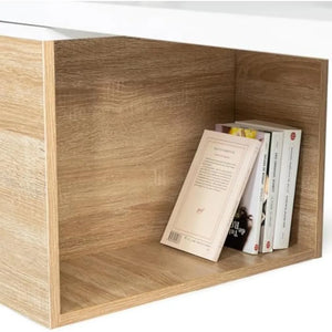 Table basse extensible bois blanc