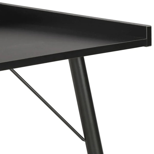 Table de bureau noire design nordique