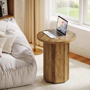 Table d’appoint ronde bois design