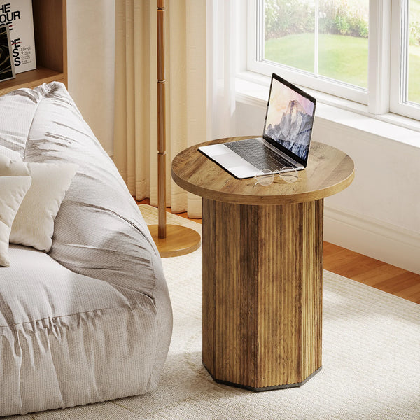 Table d’appoint ronde bois design
