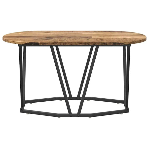 Table basse bois métal industrielle